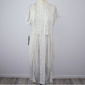 NWT Topshop White Collared Dress Worth $230!